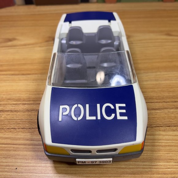 Vintage 1997 Playmobil Police Car Vehicle 90's Toy with 3 Police Figures - Picture 8 of 12